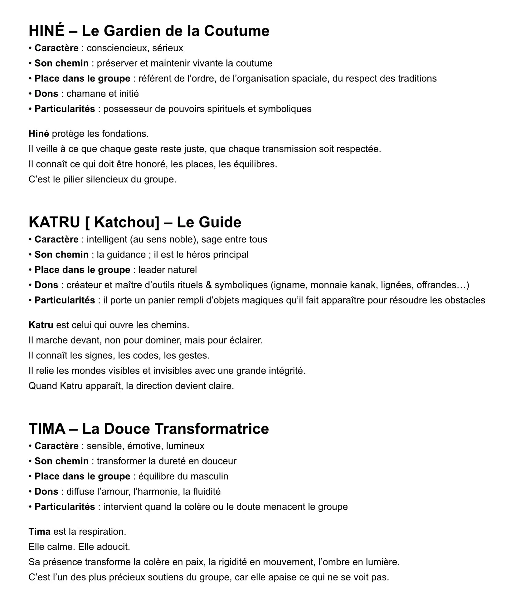 Leurs roles texte x3 3